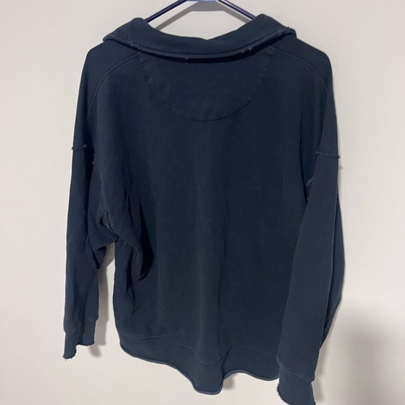 Aerie Soft & Cozy Oversized Sweatshirt Women’s Small Black - Picture 3 of 15